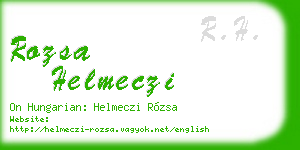 rozsa helmeczi business card