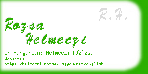 rozsa helmeczi business card